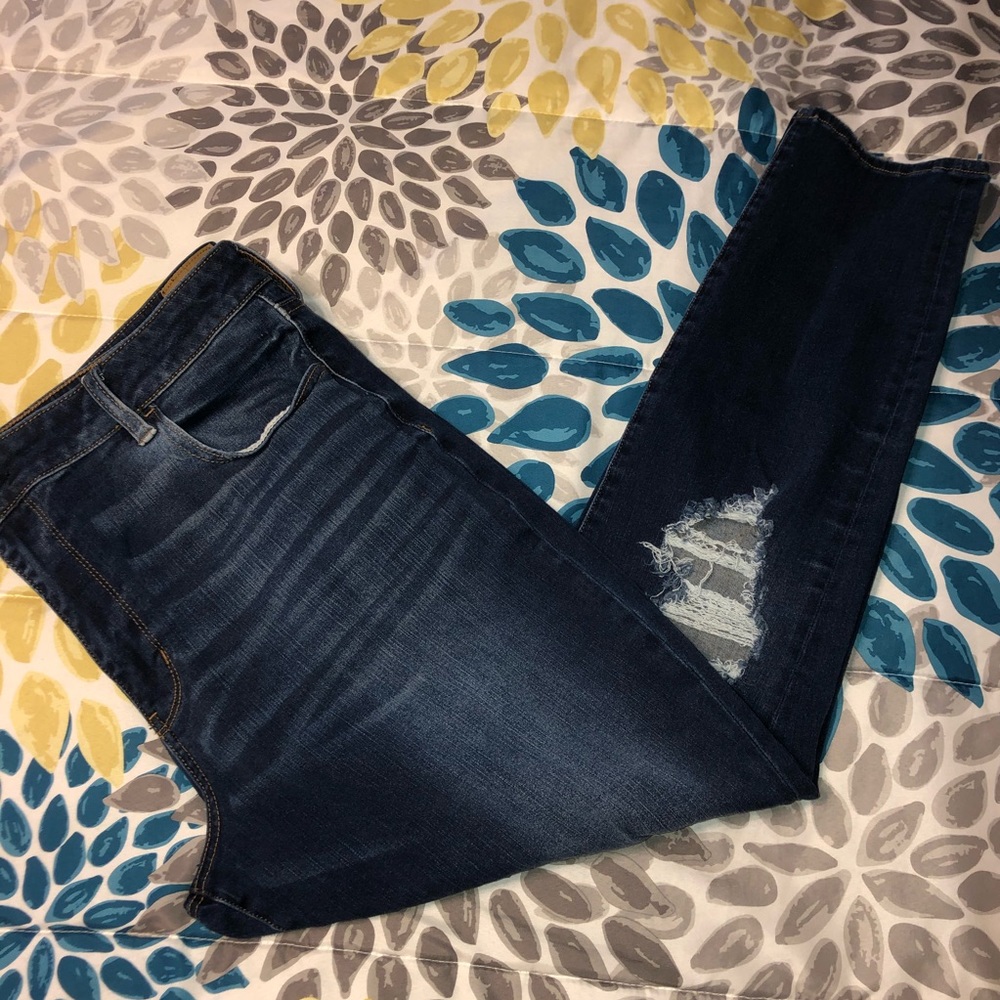 Distressed American eagle jeggings |20 regular